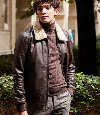 Blouson aviateur homme Marron - EVERETT II