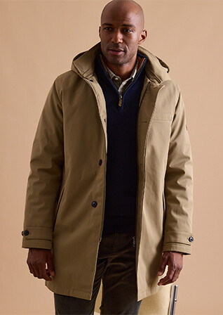 Trench matelassé homme Beige Foncé - AURESTILDE
