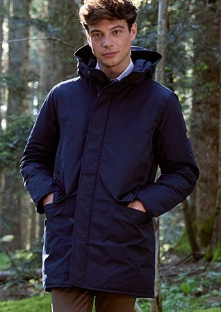 Parka hiver homme doublée plumes Navy Foncé - SOREN III