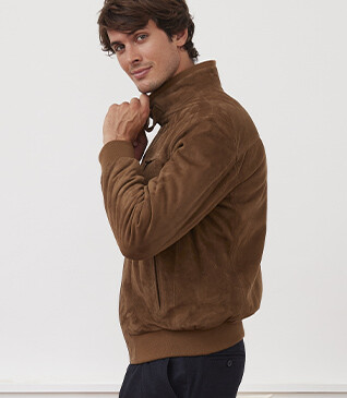 Blouson homme Velours Tabac - CAYDEN