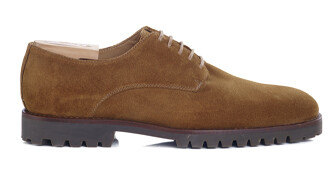 Derbies homme Velours Chamois semelle gomme crantée - BUSHEY GOMME