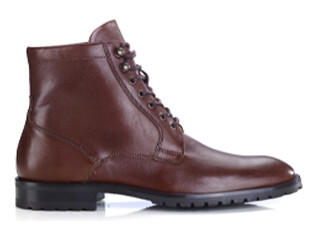 Boots cuir homme Chocolat Patiné - BARDFIELD
