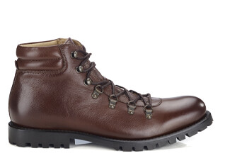 Boots Outdoor cuir chocolat patiné homme - GOSFIELD