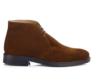 Low boots homme Velours Havane - GREENWICH GOMME CITY II
