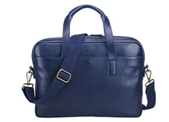 Cartable en cuir Navy - HARWINTON