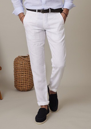 Pantalon chino homme Blanc - KYLSON