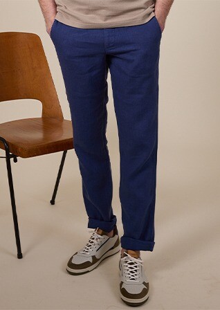 Pantalon chino homme Bleu Indigo - KYLSON