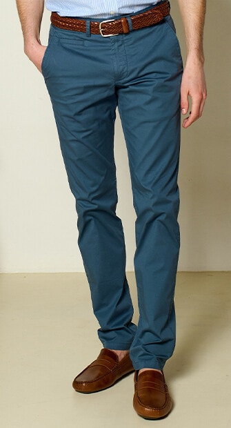 Pantalon chino homme Bleu Gris - KALLEN