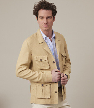 Veste saharienne homme Beige - JALBERT