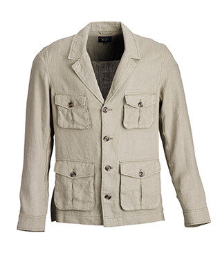 Veste saharienne homme Vert Army - JALBERT