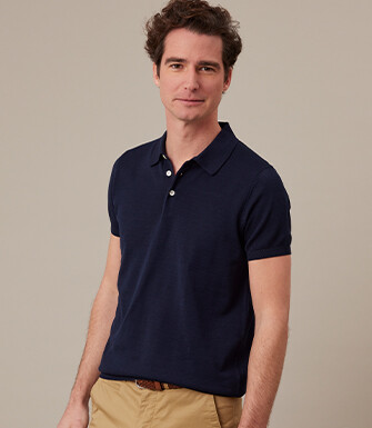 Polo homme marine - BRAIDEN
