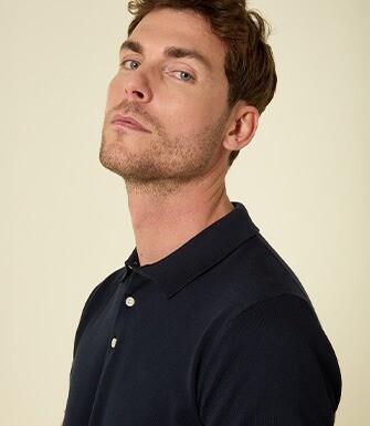 Polo homme marine - BRAIDEN