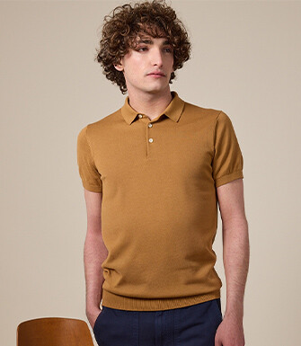 Polo habillé homme Camel - BRAIDEN