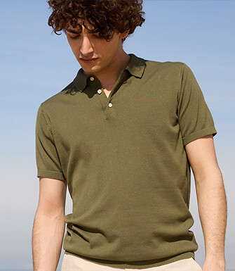 Polo homme Vert Kaki - BRAIDEN