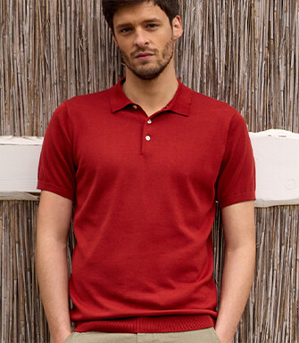 Polo homme Rouge Foncé - BRAIDEN