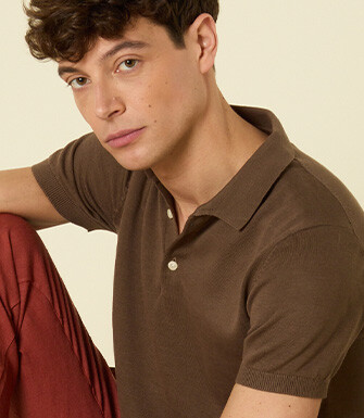 Polo habillé homme Cacao - BRAIDEN