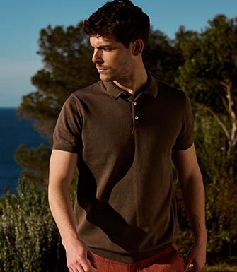 Polo habillé homme Cacao - BRAIDEN