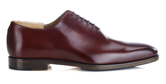Richelieu homme Bordeaux Vif II semelle cuir avec patin - BELLAGIO PATIN
