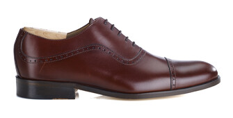 Richelieu homme Marron semelle cuir - CORBY