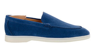 Mocassin homme Velours Bleu Indigo - MANASOTA II
