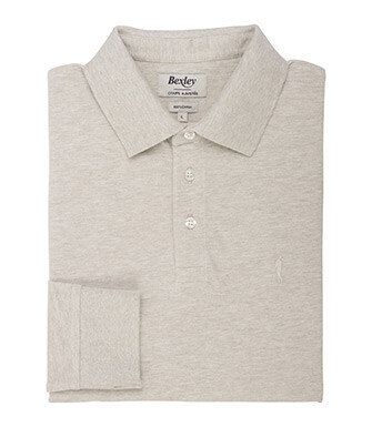 Polo manches longues homme - Beige Clair Chiné - ALEC II ML