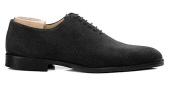 Richelieu Velours Noir semelle gomme - PETER GOMME VILLE