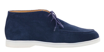 Bottines casual homme Velours Navy - SERENOA