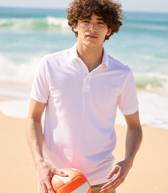 Polo homme Blanc - ADGER