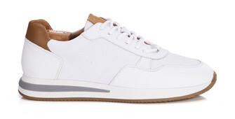 Sneakers homme - Cuir et Velours Blanc - NIRRANDA II