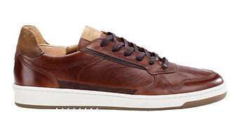 Sneakers cuir homme Chocolat Patiné - KOLORA