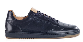 Sneakers cuir homme - Noir - KOLORA