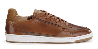 Sneakers cuir - Chataigne Patiné - KOLORA