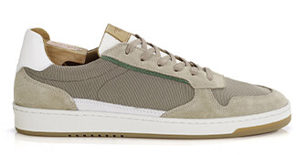 Sneakers cuir - Velours Beige - KOLORA