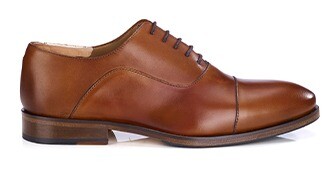 Richelieu homme acajou patiné en cuir - GRAKLEY