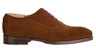Richelieu homme Havane semelle cuir avec patin - GRAKLEY