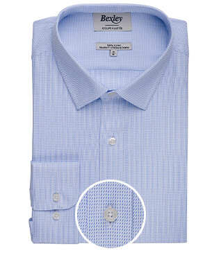 Chemise homme blanche et  bleu clair - SYLVÉNIAS