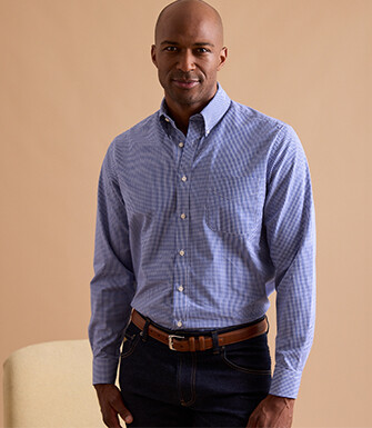 Chemise bleu carreaux blanc - JACEN