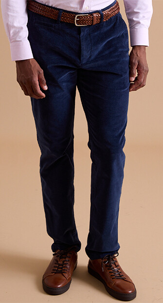 Pantalon Chino Velours Navy - KINSLEY
