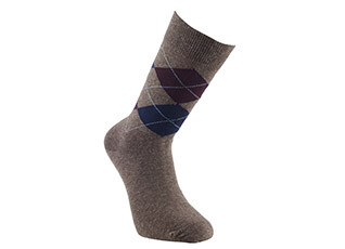 Chaussettes losange Taupe et Bordeaux