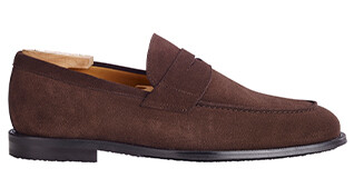 Mocassin homme Velours Brun - DERYBROOK