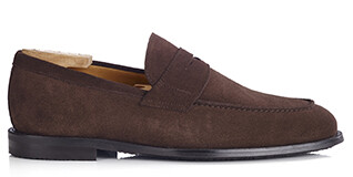 Mocassin homme Velours Brun - DERYBROOK