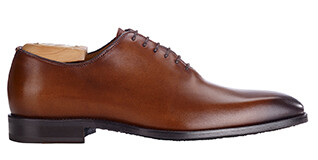Richelieu homme Cognac Patiné  - STANFORD GOMME