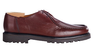 Derbies Homme Chocolat Patiné semelle gomme crantée - COLNEY II GOMME