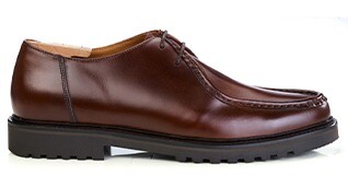 Derby homme cuir chocolat à semelle gomme - COLNEY II GOMME