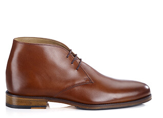Low boots cuir homme Cognac Patiné - DOVAM PATIN