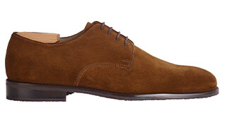 Derbies homme Velours Havane semelle gomme - DOVER II GOMME
