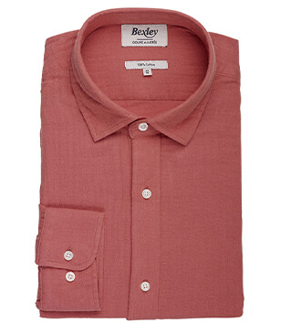 Chemise coton Corail - Col Français - SYLVIEN