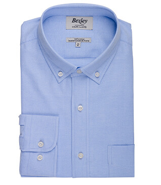 Chemise Oxford homme Bleu Ciel - Col américain - BRADFORD II