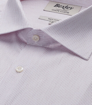 Chemise homme à rayures Blanc et Rouge - SANTINO