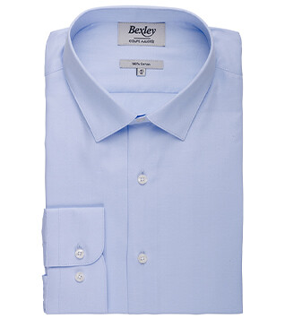 Chemise homme Bleu pale  - Col français - LUDIVIEN CLASSIC